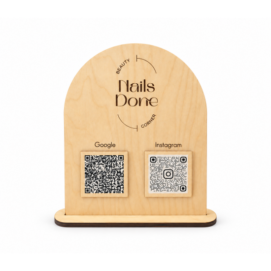Επιτραπέζιο Stand με 3D QR Code  | Μονής Όψης | 25 x 20cm